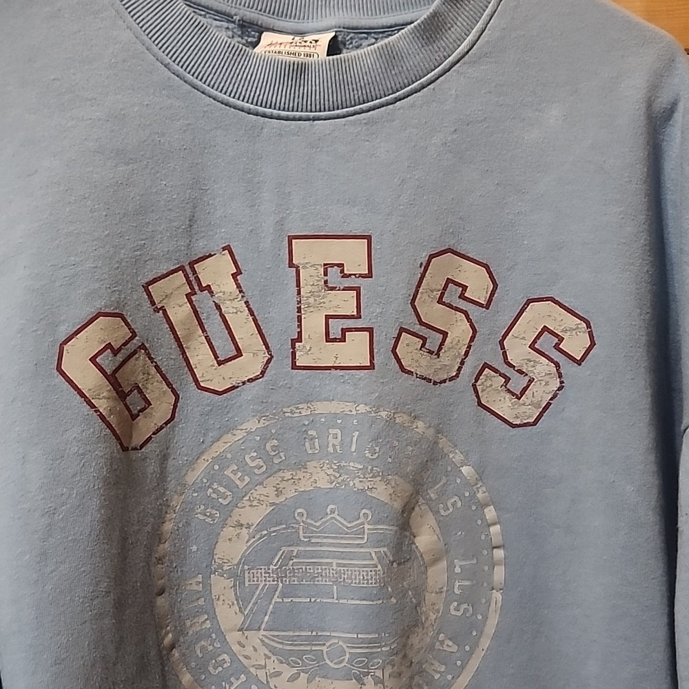 Vintage Guess Crewneck Sweater Size Medium Cotton Y2k - Picture 4 of 7